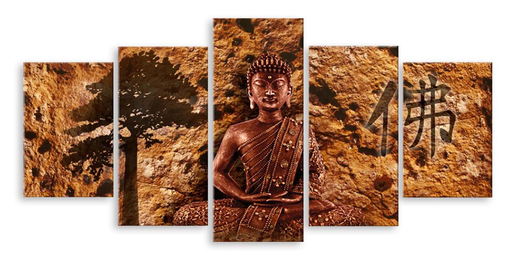 Модульная картина "Буддийская реальность" интернен-магазин Мнекартину