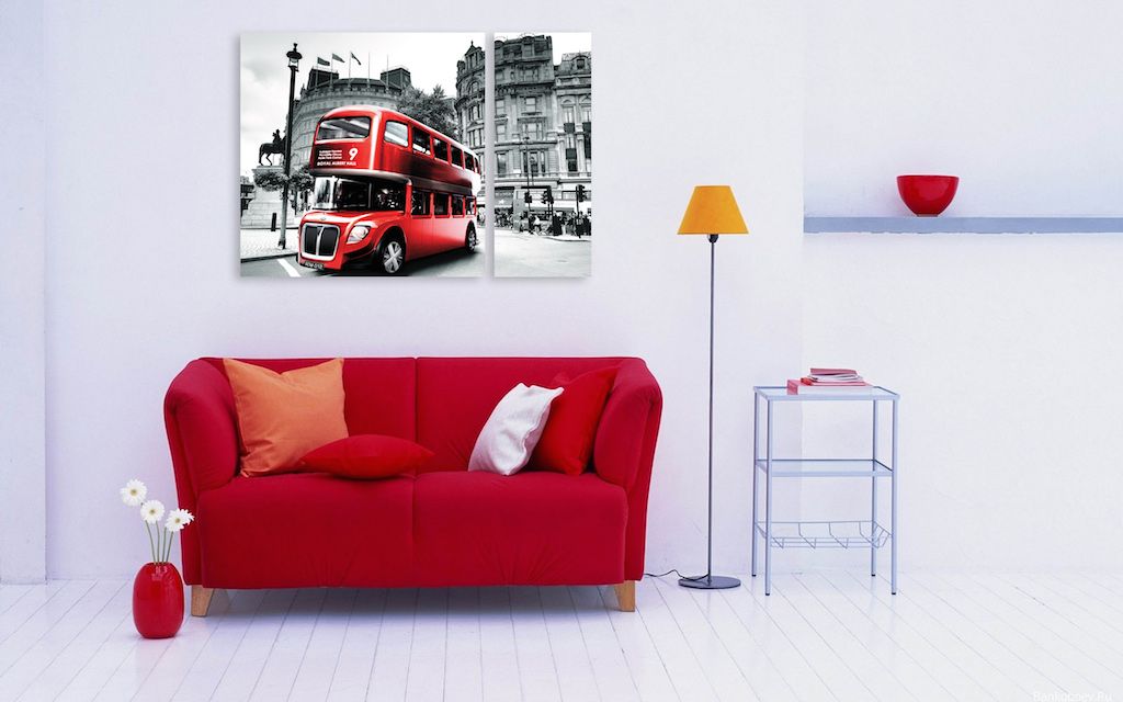 Модульная картина Лондонский автобус" интернен-магазин Мнекартину