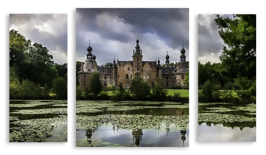 Модульная картина "Замок в Бельгии" интернен-магазин Мнекартину