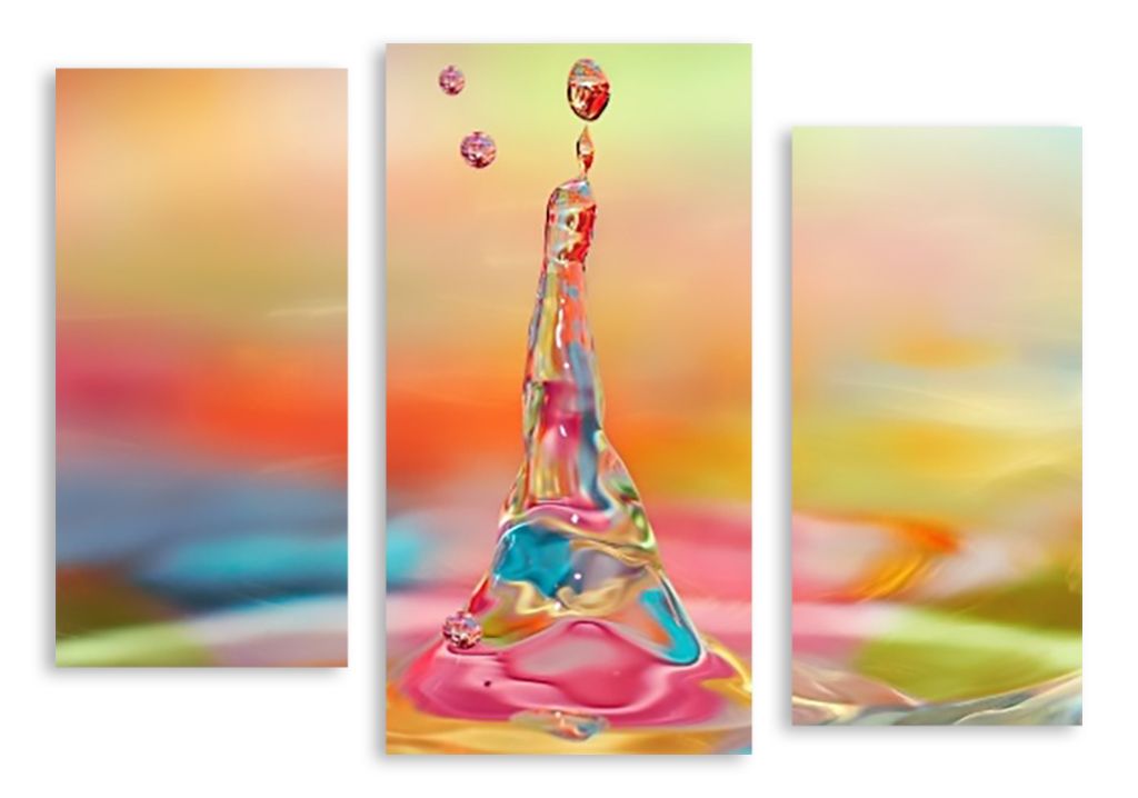Модульная картина "Разноцветные капли" интернен-магазин Мнекартину
