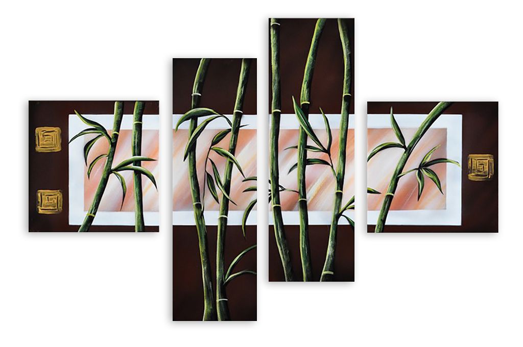Модульная картина "Побеги бамбука" интернен-магазин Мнекартину