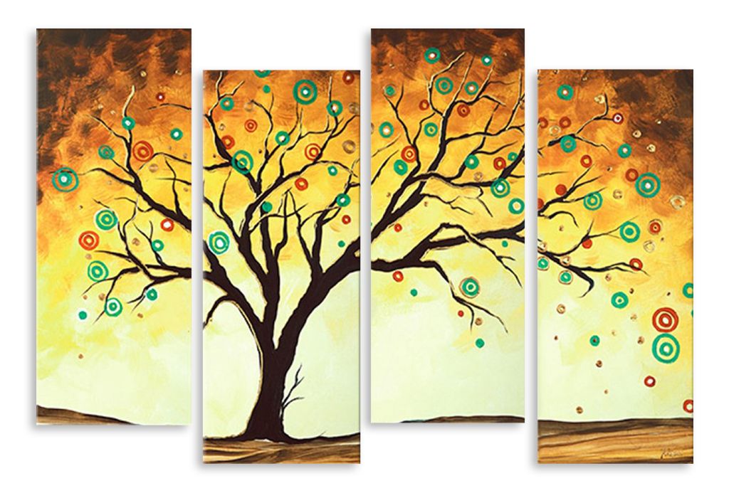 Модульная картина "Узорное дерево" интернен-магазин Мнекартину
