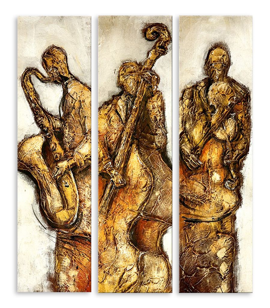 Модульная картина "Музыкальное трио" интернен-магазин Мнекартину