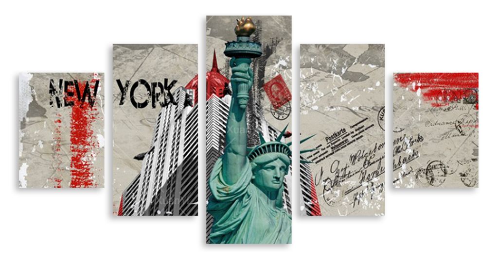 Модульная картина "Статуя Свободы" интернен-магазин Мнекартину