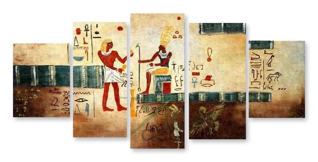 Модульная картина "Египетская фреска" интернен-магазин Мнекартину