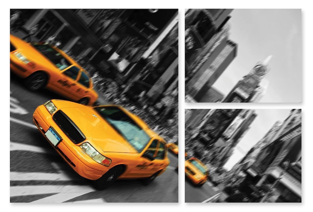 Модульная картина "Такси в Нью-Йорке" интернен-магазин Мнекартину