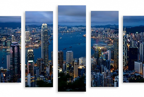 Модульная картина "Вид на Гонконг" интернен-магазин Мнекартину