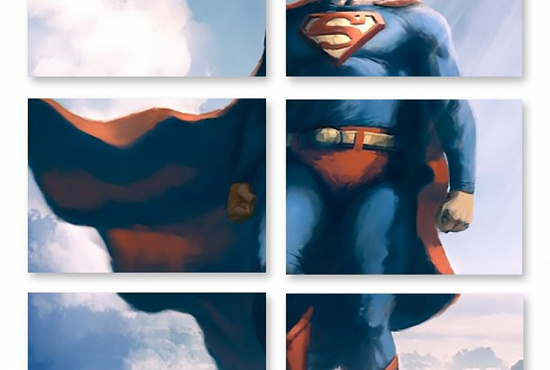 Модульная картина "Супермен" интернен-магазин Мнекартину