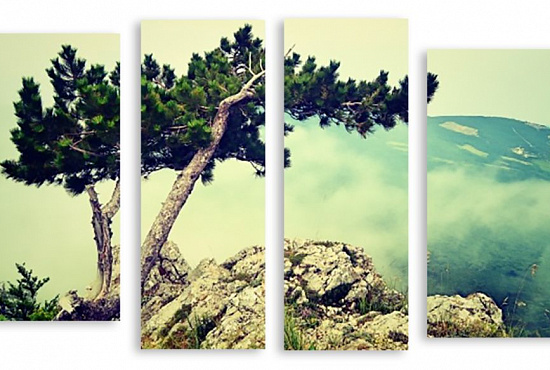 Модульная картина "Дерево в горах Крыма" интернен-магазин Мнекартину