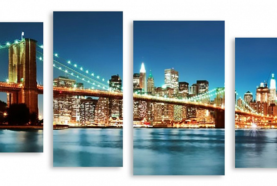 Модульная картина "Бруклинский мост" интернен-магазин Мнекартину