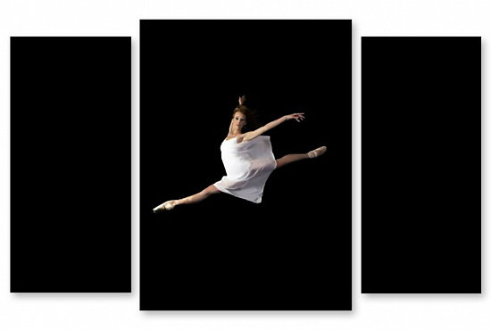 Модульная картина "Балерина в прыжке" интернен-магазин Мнекартину