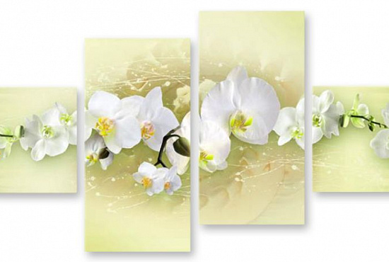 Модульная картина "Пастельная орхидея" интернен-магазин Мнекартину