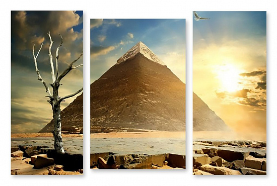 Модульная картина "Египетская пирамида" интернен-магазин Мнекартину