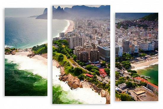 Модульная картина "Пляж Рио" интернен-магазин Мнекартину