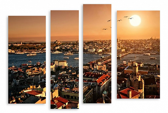 Модульная картина "Солнечный Стамбул" интернен-магазин Мнекартину