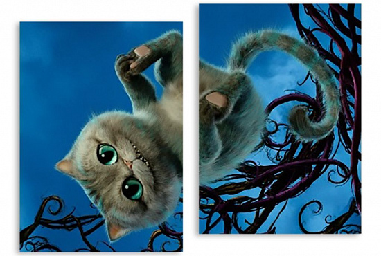 Модульная картина "Чеширский кот" интернен-магазин Мнекартину