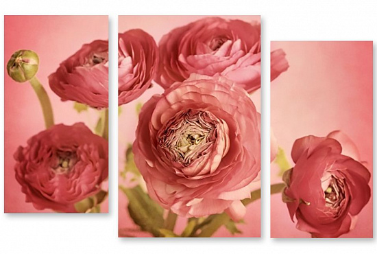 Модульная картина "Розовые розы" интернен-магазин Мнекартину
