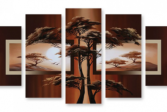 Модульная картина "Одинокое дерево" интернен-магазин Мнекартину