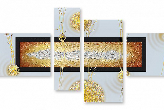 Модульная картина "Плавленное золото" интернен-магазин Мнекартину