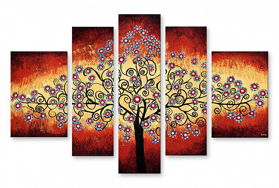 Модульная картина "Процветающее дерево" интернен-магазин Мнекартину