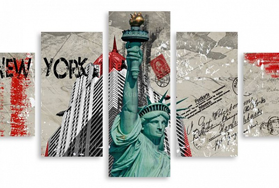 Модульная картина "Статуя Свободы" интернен-магазин Мнекартину