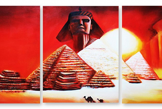 Модульная картина "Египетские пирамиды" интернен-магазин Мнекартину